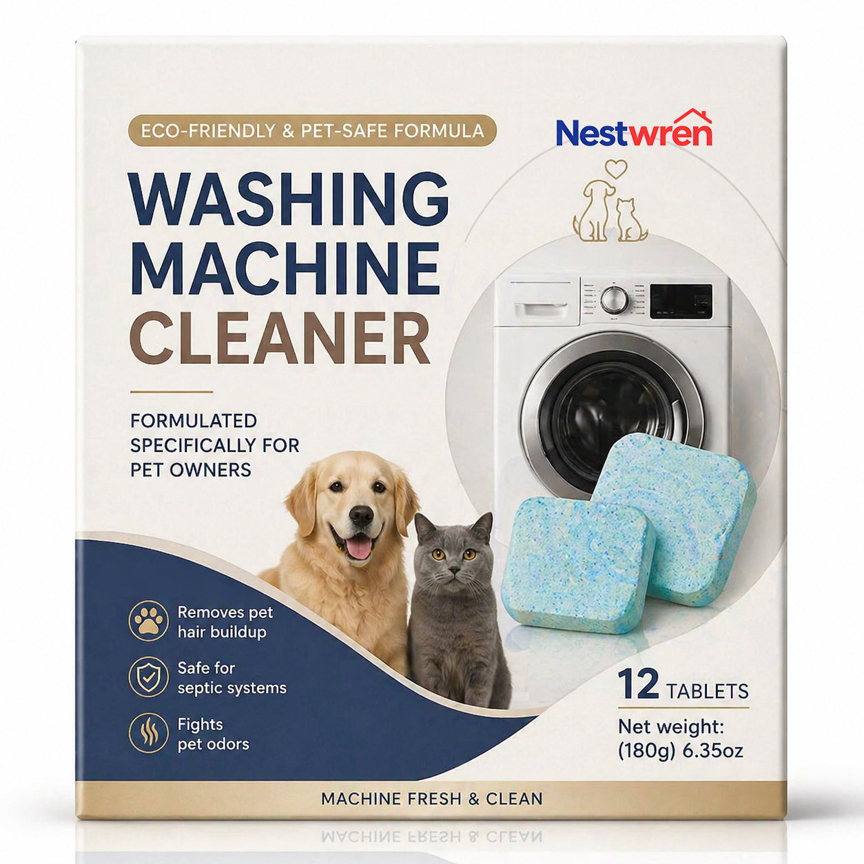 NESTWREN Washing Machine Cleaner Tablets