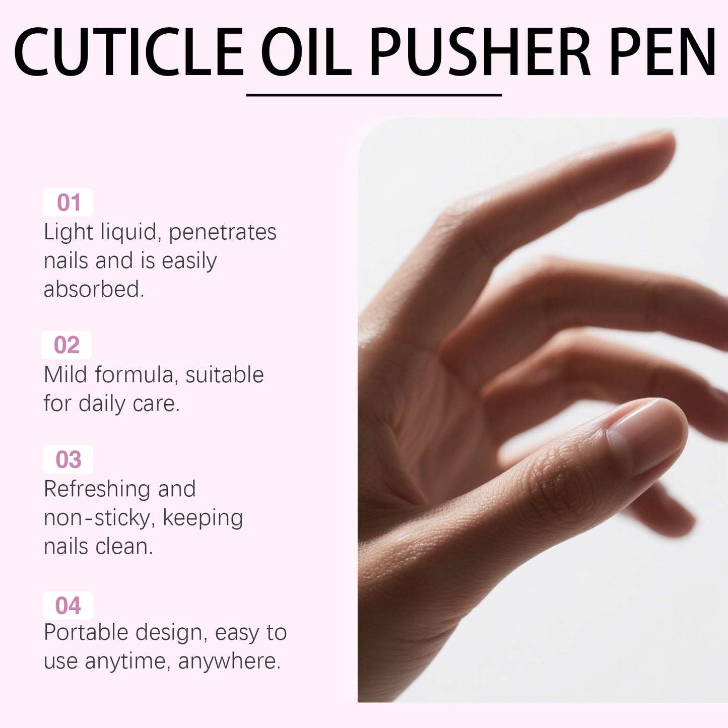 NESTWREN Portable Cuticle Oil Pusher Pen
