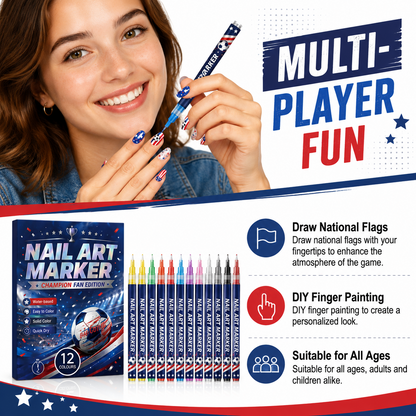 Nail Art Marker ⚽ Champion Fan Edition