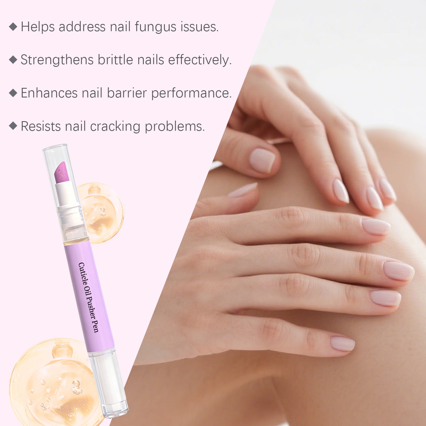 NESTWREN Portable Cuticle Oil Pusher Pen