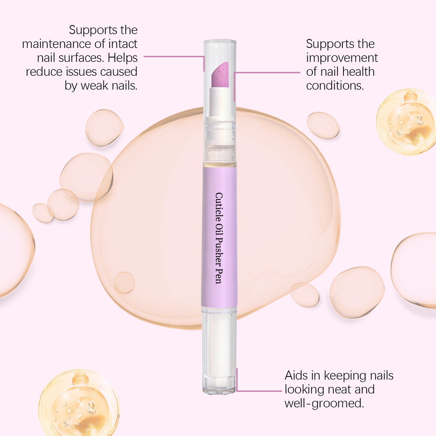 NESTWREN Portable Cuticle Oil Pusher Pen