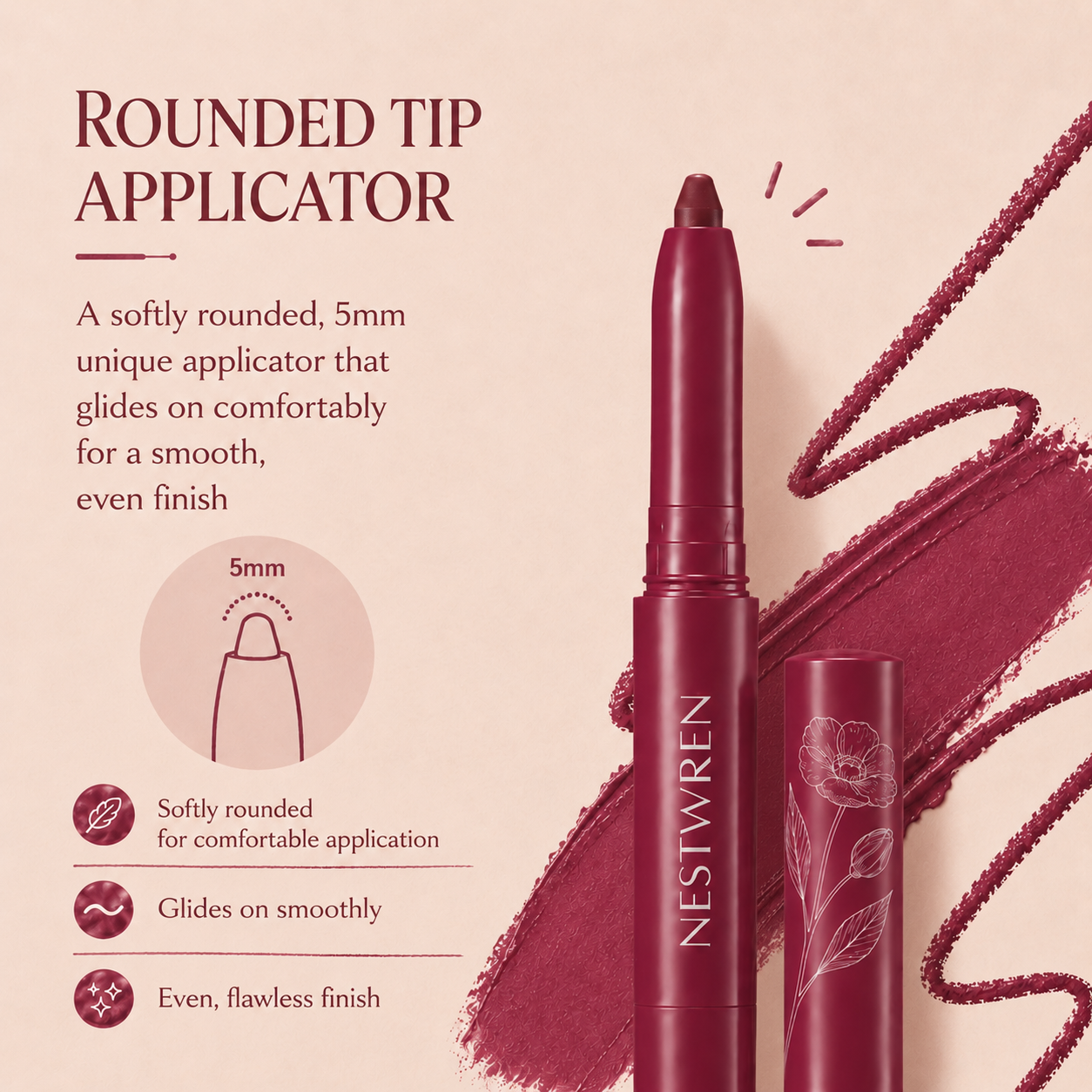 NEW！NESTWREN Matte Stain Lip Liner