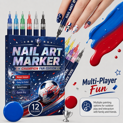 Nail Art Marker ⚽ Champion Fan Edition