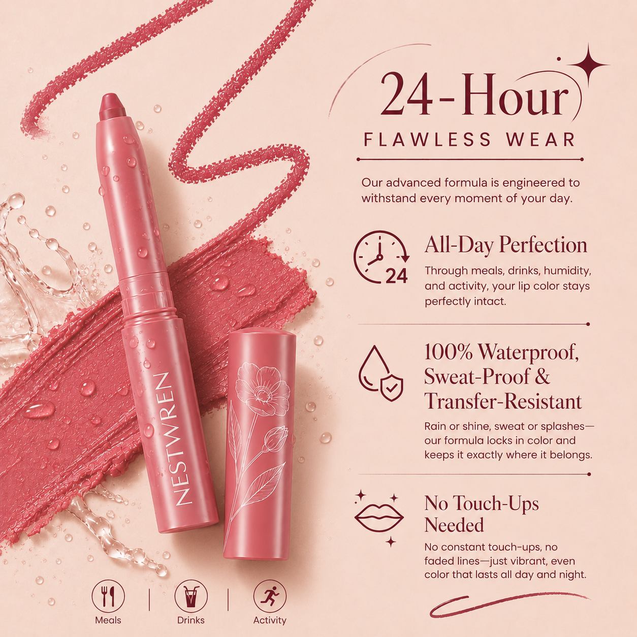 NEW！NESTWREN Matte Stain Lip Liner