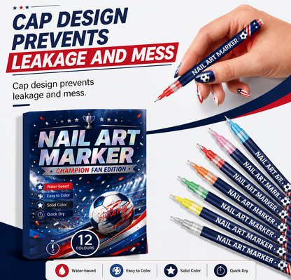 Nail Art Marker ⚽ Champion Fan Edition